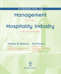 Image of E-BOOK : MANAGEMENT IN THE HOSPITALITY INDUSTRY NINTH EDITION