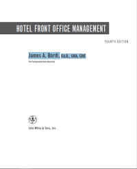 Image of E-BOOK : HOTEL FRONT OFFICE MANAGEMENT, Fourth Edition